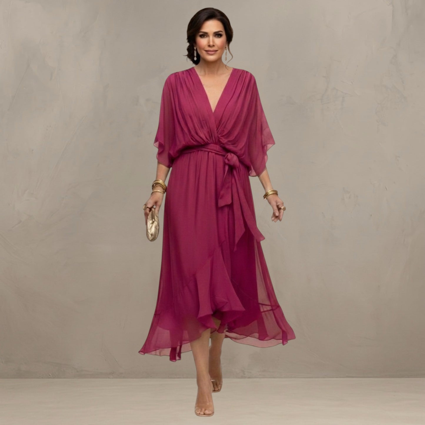 Marta – Flowing Chiffon Maxi Dress