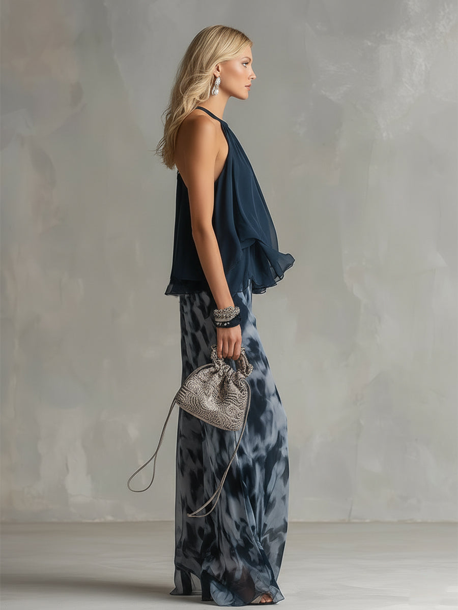 Élise – Fluid Top & Wide-Leg Trouser Set