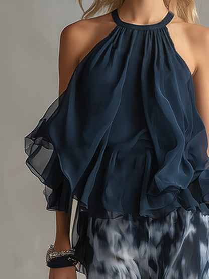 Élise – Fluid Top & Wide-Leg Trouser Set