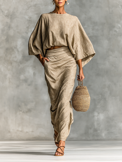 Lucia – Batwing Top & Long Skirt Co-Ord Set