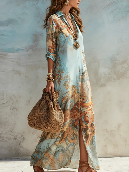Lorna – Mediterranean Chemisier Dress