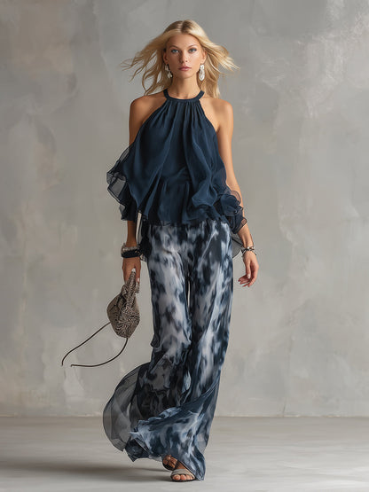 Élise – Fluid Top & Wide-Leg Trouser Set