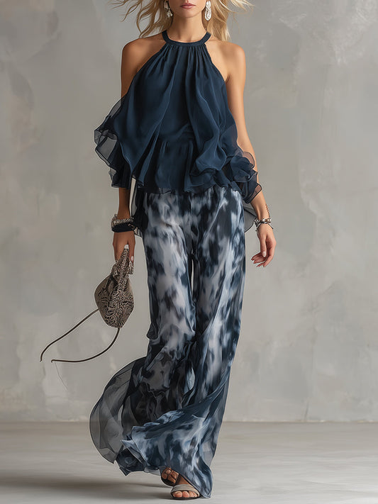 Élise – Fluid Top & Wide-Leg Trouser Set