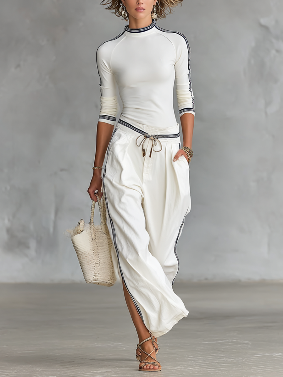 Nora – Sporty Wide-Leg Two-Piece Set