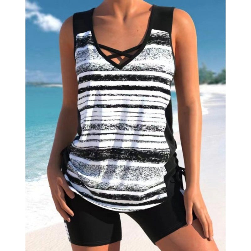 Solana – Boho Aztec Tummy Control Tankini Set