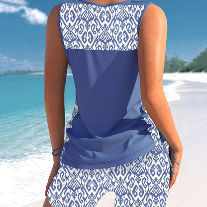 Solana – Boho Aztec Tummy Control Tankini Set